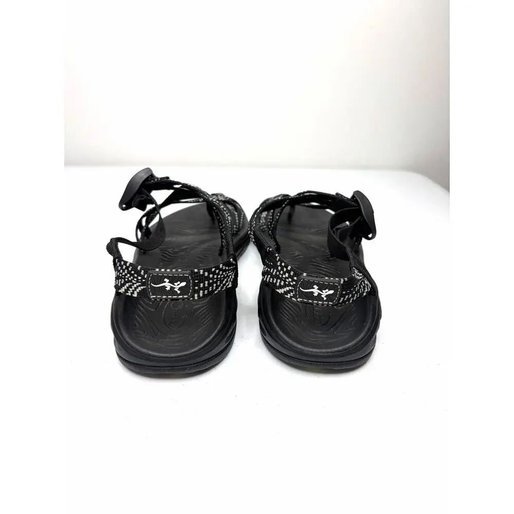 Chaco Women's Z/Volv X2 Sandals Sz 8 Black White Dash Hiking Outdoors Comfort
